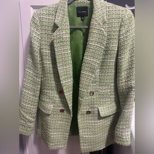 The Limited Green Tweed Blazer